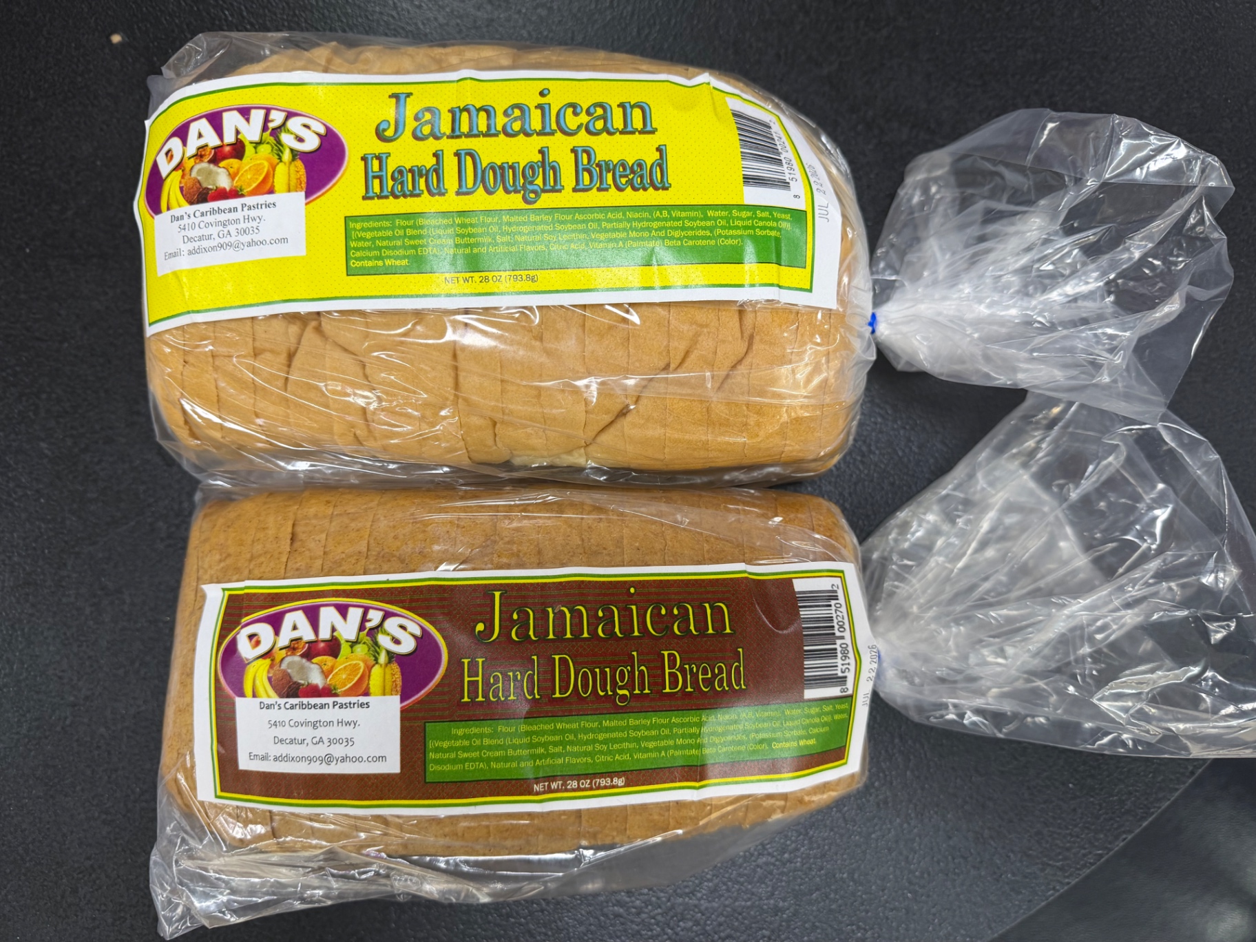 Freshly baked Jamaican hard dough bread